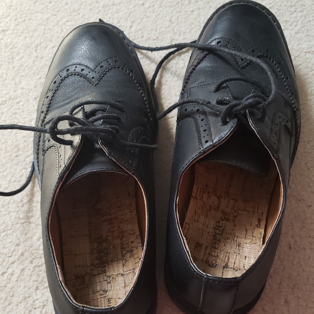 Black Leather Men's Shoes Size 7